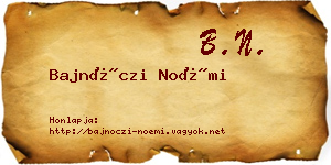 Bajnóczi Noémi névjegykártya